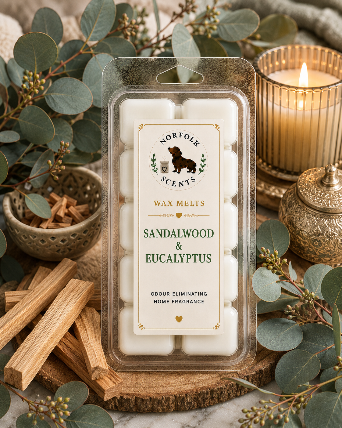 Sandalwood & Eucalyptus Wax Melt