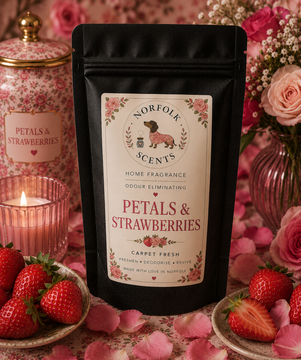 Petals & Strawberries Carpet Fresh